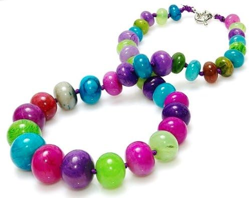 Mix Agate Stone Necklace - Long 50cm
