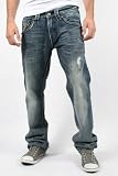 Rock Revival - Mens Aiden Relaxed Straight Leg Denim Jeans in Color: T4