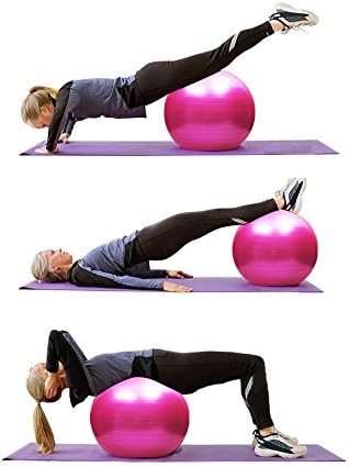 FreeDancer Fitness Stability Ball Availabe in Blue & Pink Anti-Burst 65cm - 85cm (Pink, 75cm)