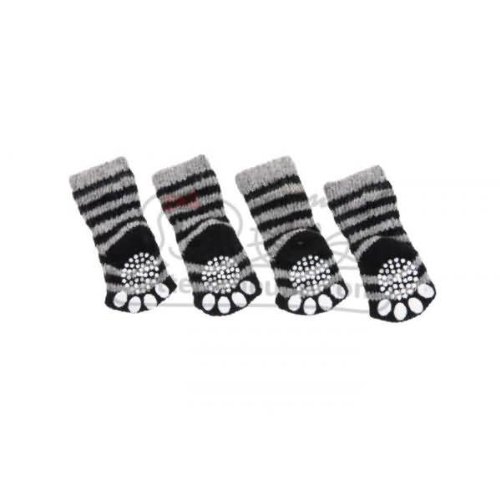 KARLIE Hundesocken DOGGY SOCKS AntiSlip schwarz-grau S (45mm/35mm)