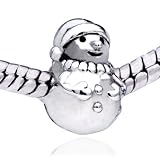 Christmas Beads Christmas Snowman Gift Charm Fits Pandora Beads