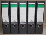 5 DIN A4 Ordner Wolkenmarmor -breit-