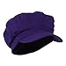 Cotton Elastic Newsboy Cap-Purple W15S51F