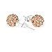 BirthdayEarrings 8mm Disco Ball Stud Earrings w/ ed Rhinestones Pave Pick Your (April) (Light Brown)