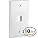 Mediabridge Keystone Wall Plate (1-Port, White) - 10 Pack (Part# 51W-101-10PK )