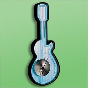 Neon Guitar Clock By Lumisource