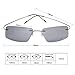 Rimless Titanium Alloy Polarized Driving Fishing Sunglasses (GunGrey,Smoke lens)