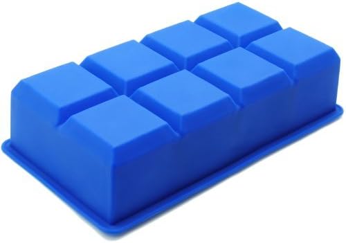 Freshware FI-112BL 8-Cavity Jumbo Cube Silicone Ice Tray, 2-Inch, Blue Size: Set of 1, Home Improvement Tool