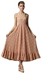 Floral Print Lace Full-Skirt Maxi Dress 