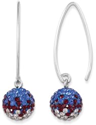 Sterling Silver Swarovski Elements Boston Spirit Ball Earrings