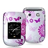 White / Pink Butterfly Flowers Design Crystal Hard Skin Case Cover for Blac ....