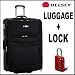 Delsey Helium Fusion 29 Inch Expandable Suiter Trolley Black + Wordlock 4 Dial TSA Luggage Lock