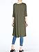 Mordenmiss Women's Half Sleeve High Low Loose Tunic Tops Casual Tee Shirts Army Green-XXL