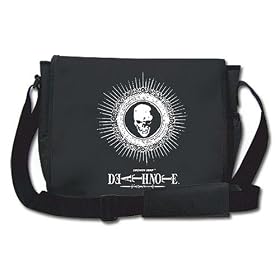 Death Note Logo & Skull Embroidered Messenger Bag