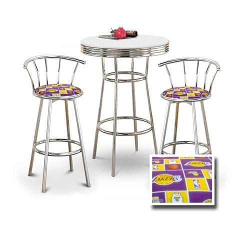 Chrome Bar Table & 2 Chrome 29