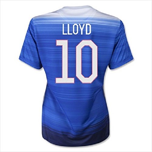 Carli Lloyd 2015 Women's World Cup Away Blue 3 Star Women's Soccer Jersey (Womens Medium)