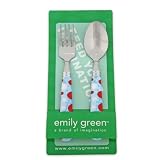 Emily Green Utensils, Blue Polka