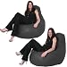 Gaming BeanBag - BLACK Faux Leather Bean bag Recliner Chair