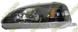 1999 - 2000 / 99-00 HONDA CIVIC EURO HEADLIGHTS - BLACK - W/ AMBER REFLECTOR - 2 / 3 / 4DR