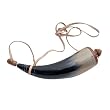 Early American Frontier Style Black Powder Horn - 10 inches (fls)