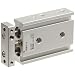 SMC CXS Series Aluminum Air Cylinder with Guide Rod Plate, Ball Bushing Bearing, Compact, Switch Ready, Cushioned