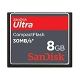 SanDisk 8GB Ultra 30MB/s CF Memory Card (SDCFH-008G-P36, Retail Packaging)