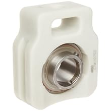 MRC Marathon Series Wide Slot Take-Up Unit, Stainless Steel Ball Bearing Insert, Set Screw Lock, Non-Relubricatable, Non-Expansion, Contact and Flinger Seals, Composite Housing, Inch