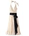 Pleated halter dress