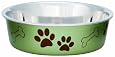 Loving Pets Metallic Bella Bowl Dog Bowl, Small, 1 Pint, Artichoke