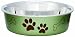 Loving Pets Metallic Bella Bowl Dog Bowl, Small, 1 Pint, Artichoke,$5.99