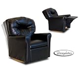Contemporary Black Leather Like Rocker Kids' Recliner