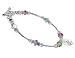 Made with Swarovski Elements&reg; Teardrop Multicolor Crystal Bracelet in .925 Sterling Silver with Toggle Clasp 7.5"