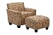 Handy Living Laflin Chair and Ottoman, Retro Egg