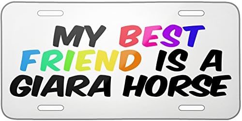 Metal License Plate My best Friend a Giara Horse - Neonblond