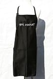 Black embroidered Apron Got Roots?