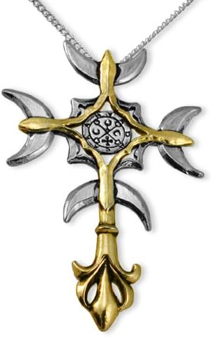 Goetia Reversible Cross Pendant Necklace