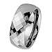 8mm Faceted Men's Tungsten Wedding Band