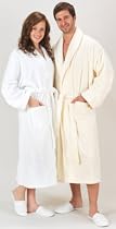 Turkishtowels Terry-Soft Shawl Bathrobe, 100% Combed Pure Turkish Cotton Terry Robe, Free Embroidery