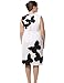 Chicwe Women's Plus Size Butterfly Printed Sleeveless Plus Size Dress - Knee Length Casual and Work Dress