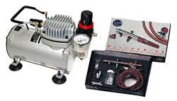 PAASCHE MILLENNIUM AIRBRUSH SET w/Quiet AIR COMPRESSOR