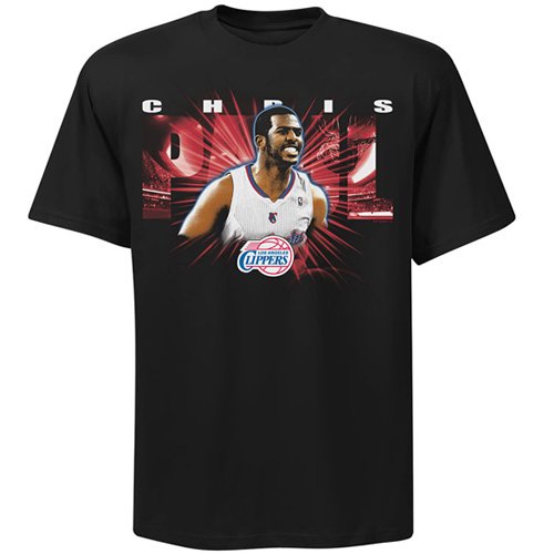 NBA Majestic Chris Paul Los Angeles Clippers Game Swag T-Shirt - Black (Small)