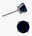 Genuine 2.5mm Sapphire 14 Karat White Gold Round Earrings