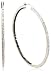 Sterling Silver 1 cttw Black and White Diamond Hoop Earrings