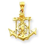 14k Mariners Cross Pendant