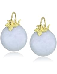 Gabrielle Sanchez 12mm Round Smooth Angelite Flyer Earrings