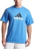 adidas Men’s Short Sleeve Logo Tee,Neo Blue S08/Black/White,X-Large