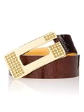 GUESS Patent Croc Belt with G Buckle