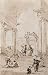 Francesco Guardi (Designing under a porch) Art Poster Print - 11" X 17"