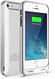 iPhone 5 Battery Case , Maxboost Atomic S iPhone Charger For Apple iPhone 5 / iPhone 5s [APPLE MFI Certified] Protective 2400mAh Battery Pack Juice Power Case with Built-in Kickstand -White/Silver