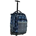J World Laptop Rolling Check Backpack - Navy